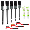 10 Pcs Auto Car Detailing Brush Set - Car Cleaning Tools Kit Includes 5 Soft Premium Detail Brush, 3 Wire Brush and 1 Vent Cleaning Brush for Cleaning Dashboard, Engines, Leather, Wheel, Air Vents