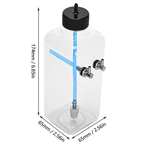 DEWIN Fuel Tank, RC Aeroplane Model Accessory for Remote Control, Transparent Plastic Oil Tank for RC Plane (Capacity: 500 ml)