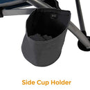 Pacific Pass Lightweight Camp and Beach Chair w/Built-in Cup Holder, Includes Carry Bag - Navy/Gray