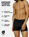 DANISH ENDURANCE 6 Pack Sports Boxer Briefs, Dry Fit, Pouch Support for Men, Black, 3XL