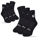 VeloChampion Breathable Sweat Wicking Coolmax Sports Socks (3 Pack) - Black AU 3-5