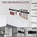 Magnetic Tool Holder Storage Organizer: 7-Piece Garage Wall Mount Rack Organization Strip Power Magnet Organizers Mounted Workbench Board Slatwall Van Hanger