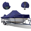 Zenicham 900D Center Console Boat Cover - Heavy Duty Boat Cover for Center Console Boat, Waterproof Trailerable Boat Cover, Boat Cover Fits 16' - 18.5', Beam Width Up to 98'' W, Navy