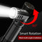 HAUTMEC Swyvel 500 Lumens Rechargeable LED Flashlight,Bright Mini Tactical Pocket Torch with Magnetic Base, Waterproof Led Flashlight 3 Modes for Camping, Outdoor, Hiking HT0092