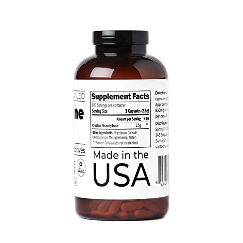 Santa Cruz Paleo - Creatine Caps - 250mg per Serving - 300 Capsules