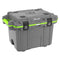 Pelican Elite IM Wheeled Cooler, 47 Litre Capacity, Dark Grey/Electric Green 50Q-1-DKGRYEGRN