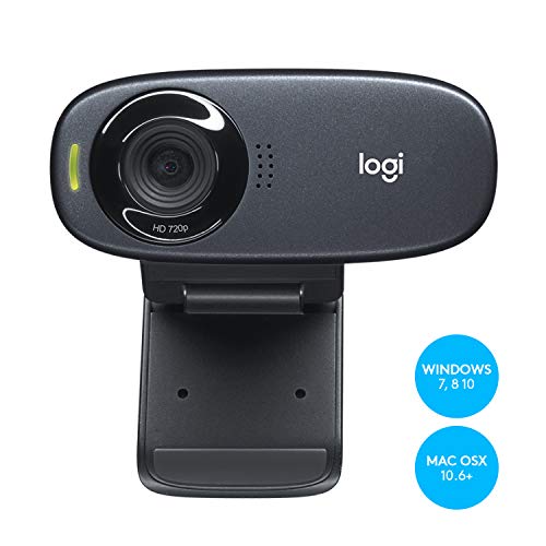 Logitech C310 HD Webcam, HD 720p/30fps, Widescreen HD Video Calling, HD Light Correction, Noise-Reducing Mic, for Skype, FaceTime, Hangouts, WebEx, PC/Mac/Laptop/MacBook/Tablet - Black