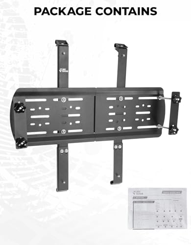 Rear Window Storage Panel Kit Compatible with Wrangler JL, Mounting Plate Kits for Recovery Traction Boards Mount Gas Can Mount