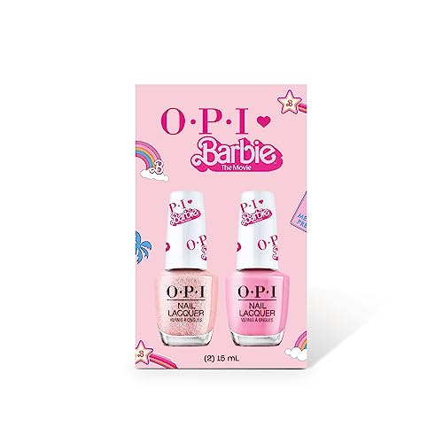 OPI BARBIE Limited Edition Collection Lacquer Nail Polish - DUO Set - Best Day Ever! 15mL, Feel The Magic 15mL