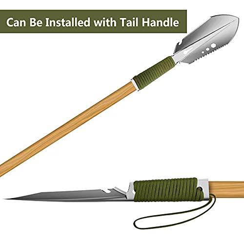 Garden Shovel Trowel Gardening Hand Tools Camping Tactical Survival Shovel for Digging Gardening Gifts for Women Metal Detector Shovel-Green