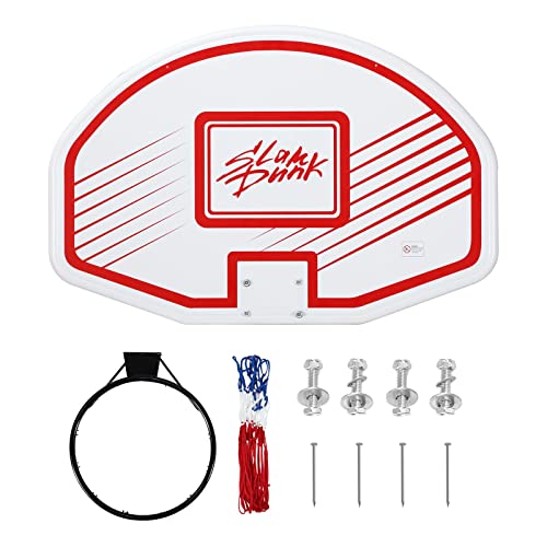 Genki Indoor Mini Basketball Hoop Wall Mounted Basketball Backboard Ring Net Set 73 x 49cm for Adults Kids Home Outdoor Office Door