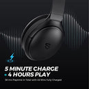 Bluetooth Headphones, SoundPEATS A6 Hybrid Active Noise Cancelling Headphones, Bluetooth Earphones Over-Ear Headphones, 38 Hours Playtime(ANC Off), USB-C Charge, Foldable Design with Ergonomic Headband, Memory Foam Earcups, Multi-point Rotation