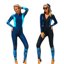 Full Body Scuba Rash Guard Dive Skin UV Swimwear Sport Skins for Men Women, Long Sleeve One Piece Front Zipper Diving Wetsuit for Surfing Swimming Snorkeling Canoeing
