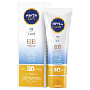 NIVEA SUN UV Face BB Cream Tinted Face Sunscreen SPF50 (50ml), Tinted Face Sunscreen for Daily Use with SPF50, Immediate UVA/UVB Protection, Non-Greasy Sunscreen for Face