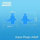 Zoggs Aqua Plugz, Ear Plugs for Swimming, Reusable Silicone Ear Plugs (Packaging May Vary) Blue 14+ Years