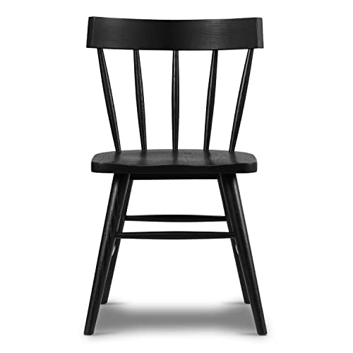Poly & BARK HAVA Dining Chair,Oak, Black