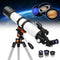 Telescope, Telescope for Adults, 90mm Aperture 700mm Telescope for Astronomy Beginners, Multi-Coated High Transmission Refractor Telescope with AZ Mount Tripod Viewing Moon, Saturn and Jupiter