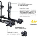 Saris Freedom Bike Hitch Car Rack, 4-Bicycle Carrier, Black