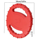 Red Dog Frisbee Dog Tugger Toy Indestructible Dog Flying Disc for Small and Medium Dogs