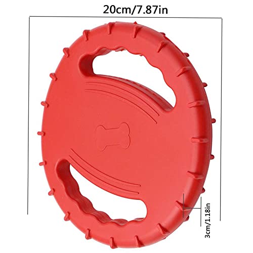 Red Dog Frisbee Dog Tugger Toy Indestructible Dog Flying Disc for Small and Medium Dogs