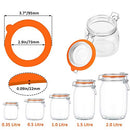 Silicone Replacement Gasket,Silicone Jar Gaskets Replacement, Airtight Rubber Seals Rings for Mason Jar Lids, Leak-Proof Canning Silicone Fitting Seals for Glass Clip Top Jars (Orange, 10pcs)