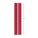 Hallmark Holiday Wrapping Paper with Optional DIY Bow Templates on Reverse (3 Rolls: 120 sq. ft. TTL) Red Plaid, Stripes, Polka Dots for Christmas, Valentines Day, Birthdays, Graduations