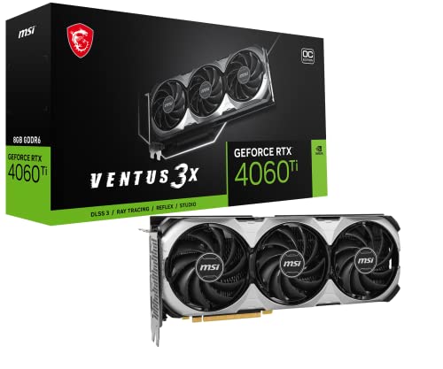 MSI GeForce RTX 4060 Ti Ventus 3X OC 8G Graphics Card