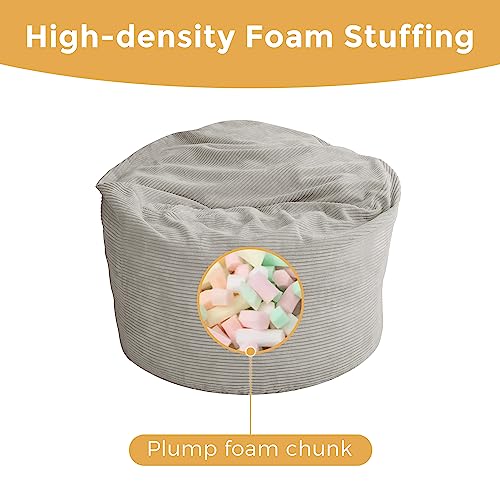 MAXYOYO Giant Bean Bag Chair Bed for Adults, Convertible Beanbag Folds from Lazy Chair to Floor Mattress Bed, Large Floor Sofa Couch, Big Sofa Bed, High-Density Foam Filling, Machine Washable