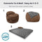 CordaRoy's Chenille Nest Gaming Bean Bag Chair with Controller Pockets and Handle, Convertible Foam-Filled Chair/Queen-Size Lounger, Espresso