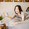 Big Joe Fuf Large Foam Beanbag Chair Gray Plush