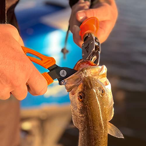 KastKing Fishing Pliers with Fish Lip Gripper, 6 Fishing Split Ring Nose  Pliers, 9 Fishing Lip Gripper, Orange