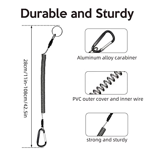 Fishing Pliers ValueHall Split Ring Pliers Hook Remover Fish Holder Stainless Steel Fishing Tools with Sheath and Safety Coiled Lanyard for Cut Fishing Line Pressure Plummet V8C01