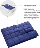 KingCamp Camping Blankets for Cold Weather, Warmer Down Alternative Packable Blanket, Ultralight Compact Emergency Waterproof Quilt for Backpacking, Airplane, Outdoor, Camping, Hiking, Travel, Stadium