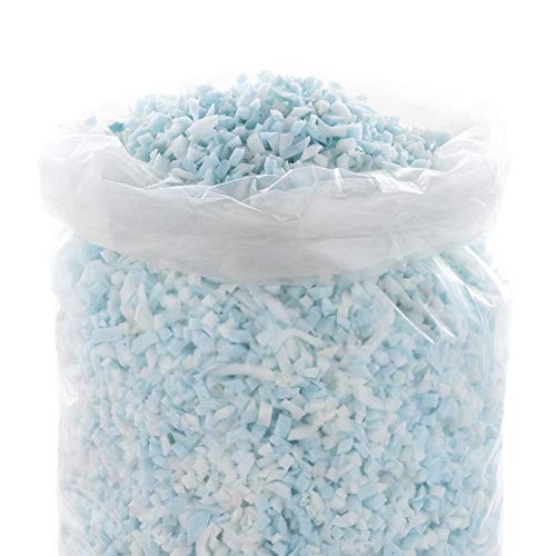Linenspa Shredded Memory Foam - Craft Foam - Replacement Fill for Pillows, Bean Bags, Chairs, Dog Beds, Stuffed Animals, and Crafts, 2.5 Lbs, Blue