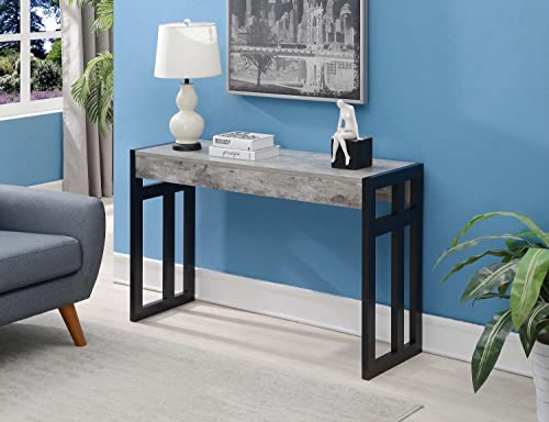 Convenience Concepts Monterey Console Table, Faux Birch/Black Frame