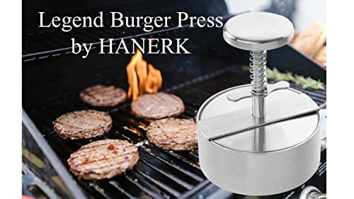 Legend Burger Press, Hamburger Patty Maker, Easy to Clean, 304 Stainless Steel, Commercial Grade, Burger Press Patty Maker, Hamburger Maker Mold, 4.33 inch