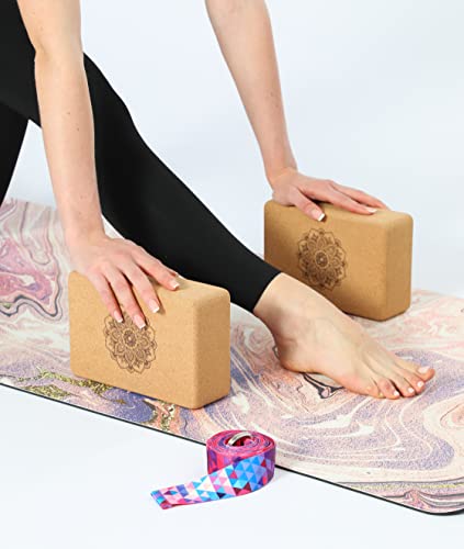 Aozora Cork Yoga Block Sustainable & Eco Friendly 2 Pack and