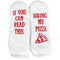 Haute Soiree Women's Novelty Socks - “If You Can Read This, Bring Me Some” - One Size Fits All, Pizza, One size