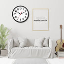 AKCISOT Wall Clock 10 Inch Silent Non-Ticking Modern Clocks Battery Operated - Analog Small Classic for Office, Home, Bathroom, Kitchen, Bedroom, School, Living Room(Black)