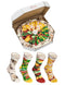 PIZZA SOCKS BOX 4 pairs MIX Hawaii Italian Vege Cotton Socks XL Made In EU