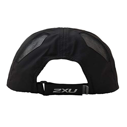 2XU Unisex Adult Run Cap - Lightweight & Breathable - Black - One Size