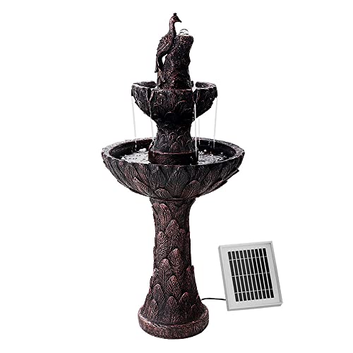 Gardeon Solar Fountain Water Feature Pump Kit Bird Bath Outdoor Indoor Peacock