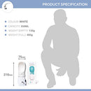 Zenify Dog Water Bottle for Walking Hiking Camping Beach Outdoor Travel Lead Leash Accessory Puppy Dogs Pets Drink Alternative to Pet Collapsible Bowl Small (350ml (S/M) White)
