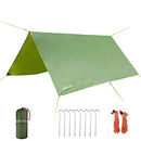 3 x 3 Meters Portable Waterproof Outdoor Camping Shelter, Sunshade Rain Tarp Tent Hammock Rain Fly Easy Set Up