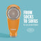 Conair Fabric Shaver and Lint Remover, Battery Operated Portable Fabric Shaver, Orange