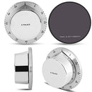 Mechanical Kitchen Timer 60 Minute Timing with Magnet Backing Loud Alarm Stainless Steel Body Mechanical Timer Home Cooking Baking Timer Silver(Silver)