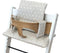 Seat Cushion for Stokke Tripp Trapp High Chair - Laminated Coating for Easy Cleaning (Japanese Stars Beige)