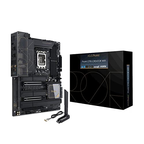 ASUS ProArt Z790-Creator WiFi 6E LGA 1700(Intel® 12th&13th Gen) ATX Content Creator Motherboard(PCIe 5.0,DDR5,2X Thunderbolt™ 4,10G&2.5G LAN,4xM.2/NVMe SSD,Front Panel USB 3.2 Gen2x2 Type-C)