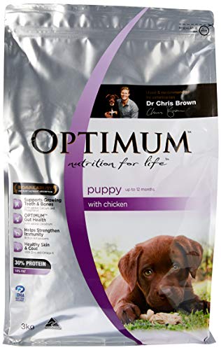 Optimum Puppy with Chicken Dry Dog Food Bag 3kg (Pack of 4)