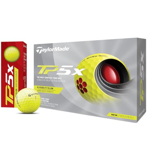 Taylor Made TP5x Golf Balls 5 Piece 2021 Model N0803101 Yellow